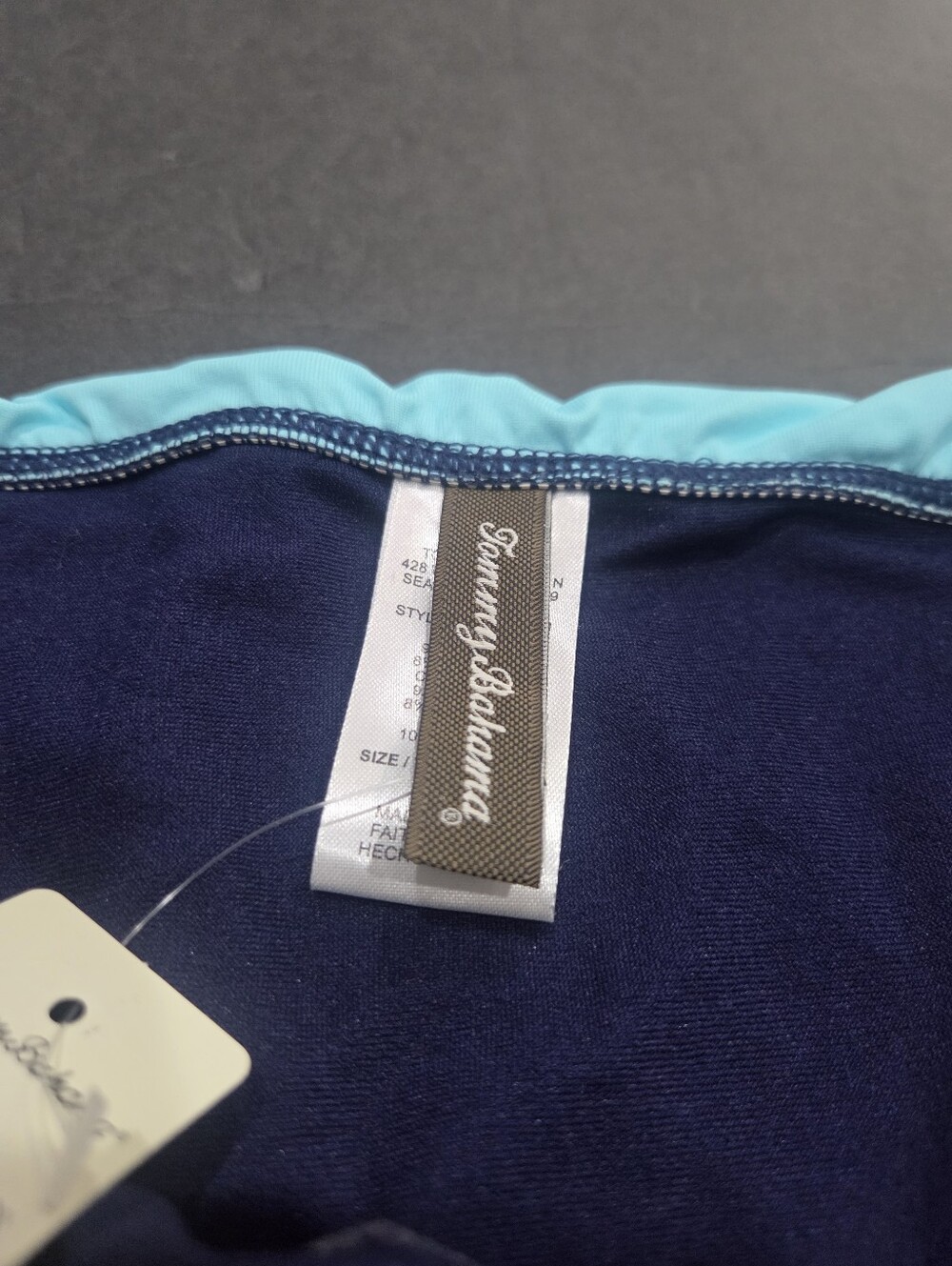 NWT Tommy Bahama Navy and Aqua Swim Bottom Skirted Sz.S/P - Picture 4 of 9